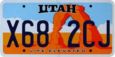 UT license plate X682CJ