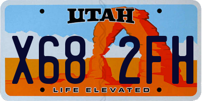 UT license plate X682FH