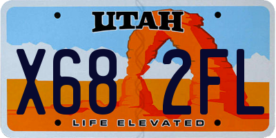 UT license plate X682FL