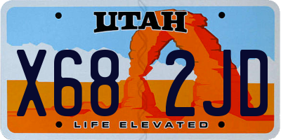 UT license plate X682JD