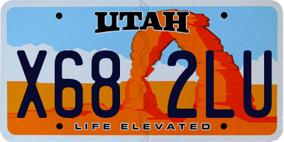 UT license plate X682LU