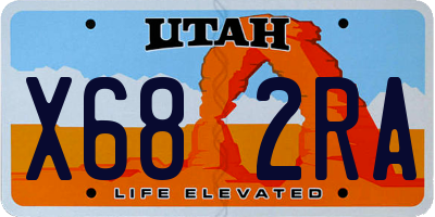 UT license plate X682RA