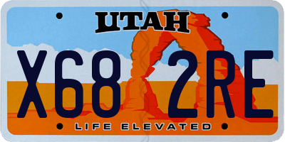 UT license plate X682RE