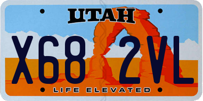 UT license plate X682VL