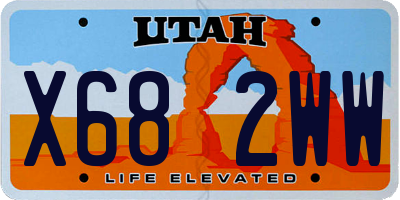 UT license plate X682WW