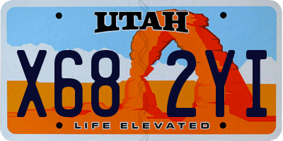 UT license plate X682YI