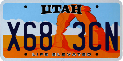 UT license plate X683CN