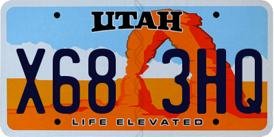 UT license plate X683HQ
