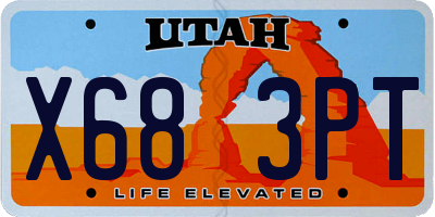 UT license plate X683PT
