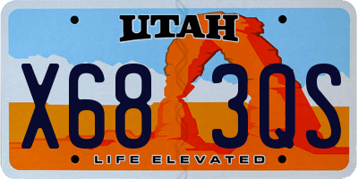 UT license plate X683QS