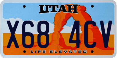 UT license plate X684CV