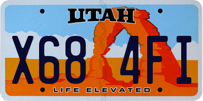 UT license plate X684FI
