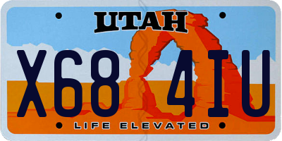 UT license plate X684IU