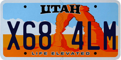 UT license plate X684LM