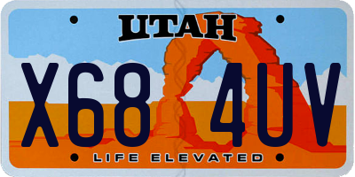 UT license plate X684UV