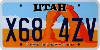 UT license plate X684ZV