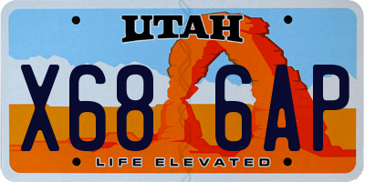 UT license plate X686AP