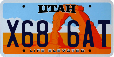 UT license plate X686AT