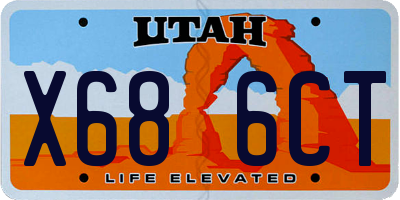 UT license plate X686CT