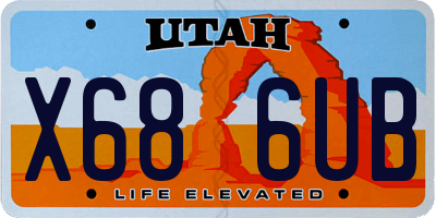 UT license plate X686UB