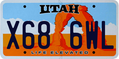 UT license plate X686WL