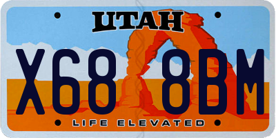 UT license plate X688BM