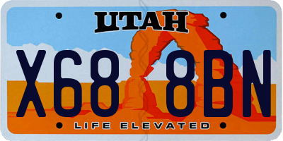 UT license plate X688BN