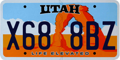 UT license plate X688BZ