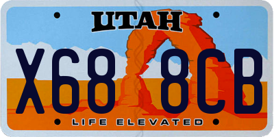 UT license plate X688CB