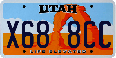 UT license plate X688CC