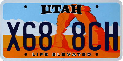 UT license plate X688CH