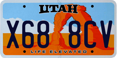 UT license plate X688CV