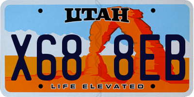 UT license plate X688EB