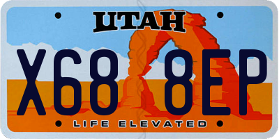 UT license plate X688EP