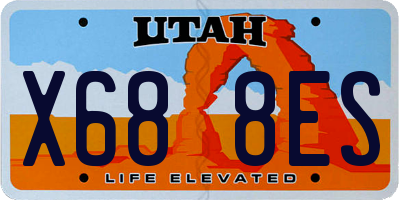 UT license plate X688ES