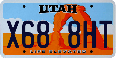UT license plate X688HT