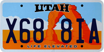 UT license plate X688IA