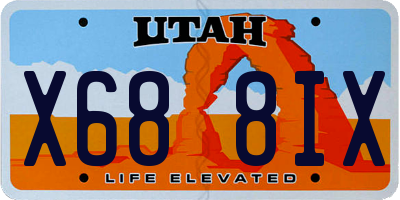 UT license plate X688IX