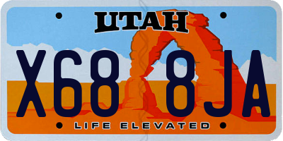 UT license plate X688JA