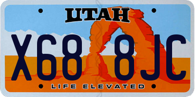 UT license plate X688JC
