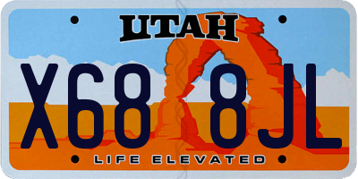UT license plate X688JL