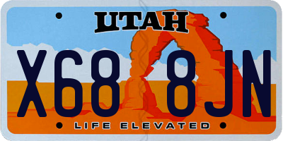 UT license plate X688JN
