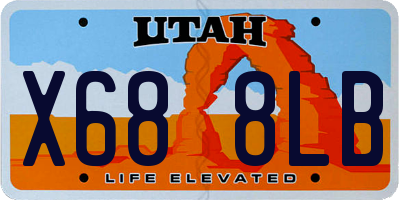 UT license plate X688LB