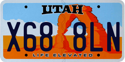 UT license plate X688LN