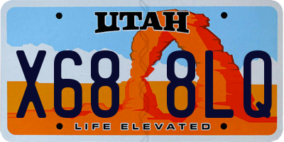 UT license plate X688LQ