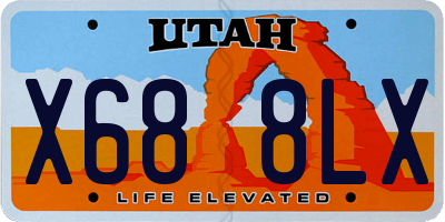 UT license plate X688LX