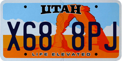 UT license plate X688PJ