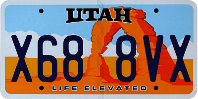 UT license plate X688VX