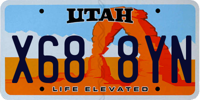 UT license plate X688YN