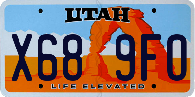 UT license plate X689FO